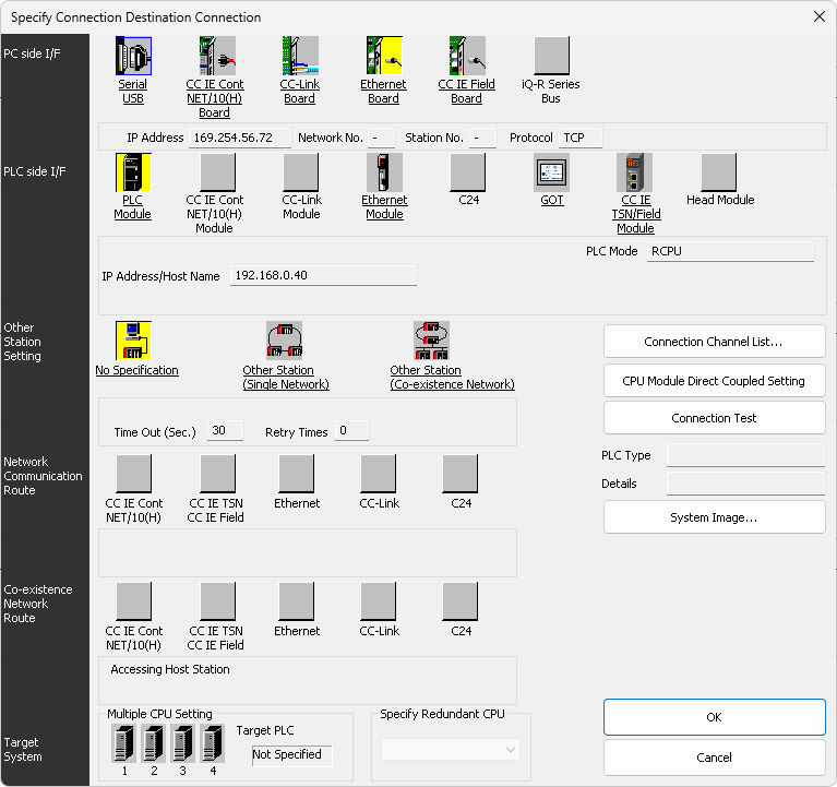 Mitsubishi GX Works3 with Physical PLCs